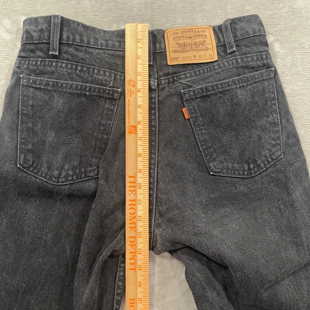 Vintage Levis 550 Jeans Mens 32x36 Black Relaxed Tapered Made in USA 90s